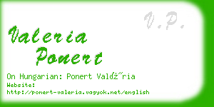 valeria ponert business card